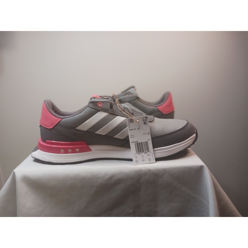 New Adidas S2G Grey/Coral Spikeless '24 Golf Shoe Men's Size 10 IF0339 - Picture 3 of 7